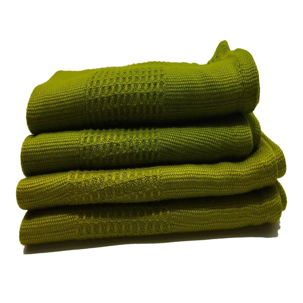 DAHUI Microfiber Tea Towels Customized 100% Bamboo Fiber Green Kitchen Cleaning Cloth Dish Washing Towels