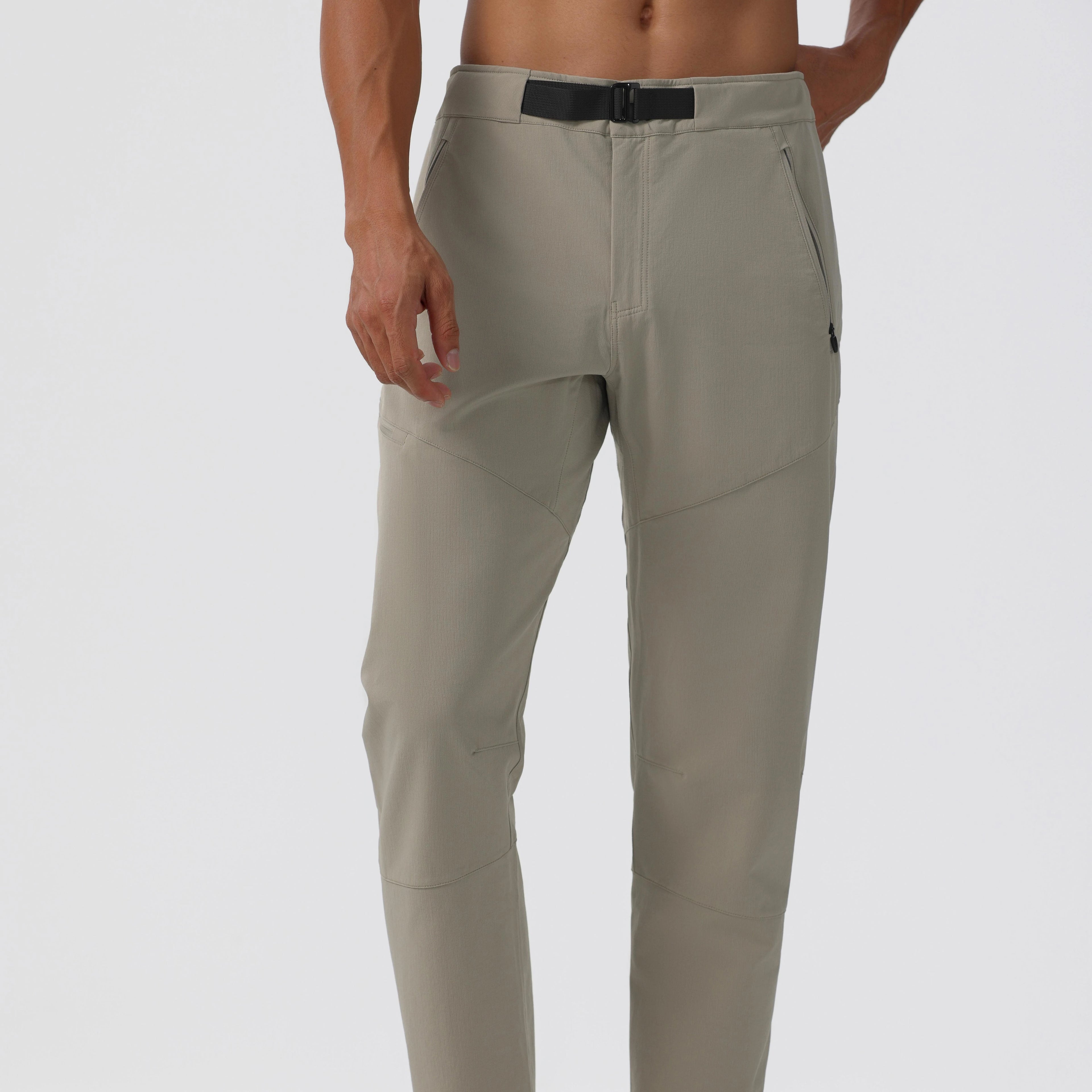 Elastic Casual Pants for Men's Breathable Sweatpants Loose Straight Sports Pants Men's Trousers Zipper Pocket