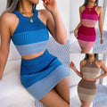 2023 Women Spring 2 Piece Set Gradient Colours Dress Set Casual Skirt Women Clothing Two Piece Skirt Set