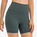 SHINBENE Custom Logo 6" High Waist No Front Seam Sports Athletic Workout Women Biker Shorts