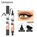 Double Ended Eyeliner Pen with Wing Stamp Tip Quick Dry Long Lasting Waterproof Makeup Tool Custom Seal Eyeliner