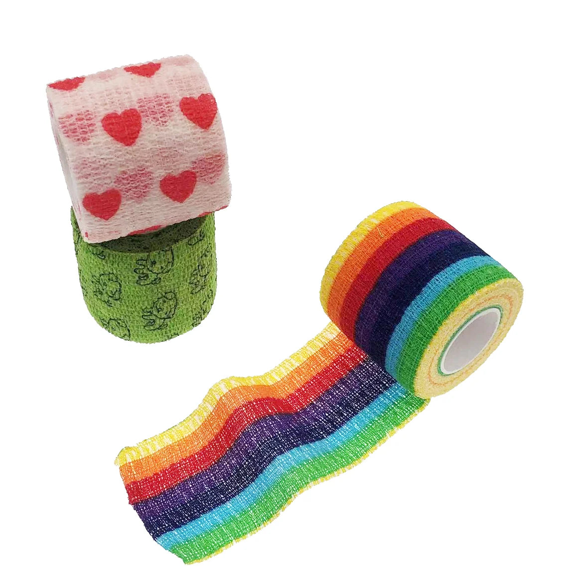 Adhesive Bandage Wrap Cohesive Bandage Wrap Rolls for Stretch Sports First Aid Wrist Ankle Sprains Swelling Vet Wrap