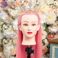 2020 Cosmetolofy Mannequin Heads With Synthetic Hair Dummy With StandPink Training Head for Hairstyling Practice