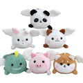 Cute Wagging Dog Plush Keychain Toy Flying Waggle Tail Stuffed Animal Toy Key Chains Cat Pig Bear Panda Dinosaur Rabbit Keychain