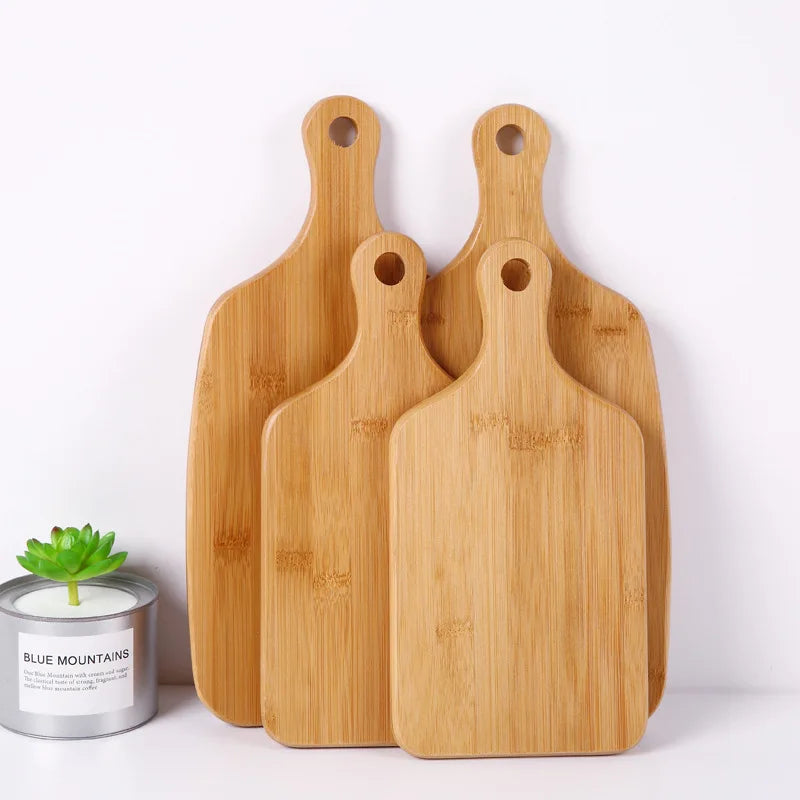 Bamboo Cutting Board Set with Handle Kitchen Chopping Boards Pizza Peel Paddle Bread Fruit Vegetables Charcuterie Board
