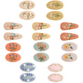 Spring Embroidery Hair Clip Vintage Floral Fabric BB Hair Pin 2 Pieces a Set Hair Accessories