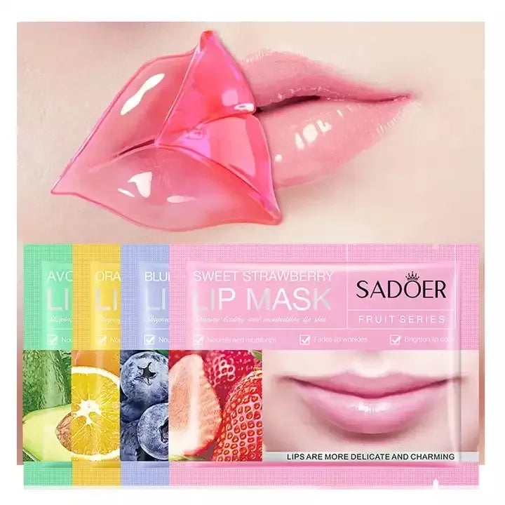 Wholesale Natural Crystal Hydrating Pink Lips Masks Private Label Collagen Gel Sleeping Hydrogel Collagen Lip Mask