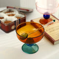 2023 High-temperature Colored Glass Dessert Cup Ice Cream Bowl