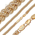 FJ Fallon Fashion Jewelry Bismarck Rolo Link Chain Plated in Rose Gold Brass Based