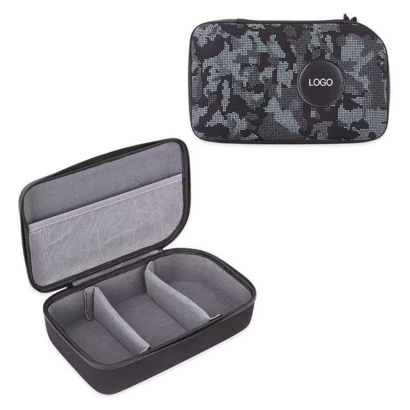 Gray Hard Shell Eva Custom Case Moveable Component Easy Storage Carrying Bag With Handle Mesh Zipper Pocket Cables Case Pouch