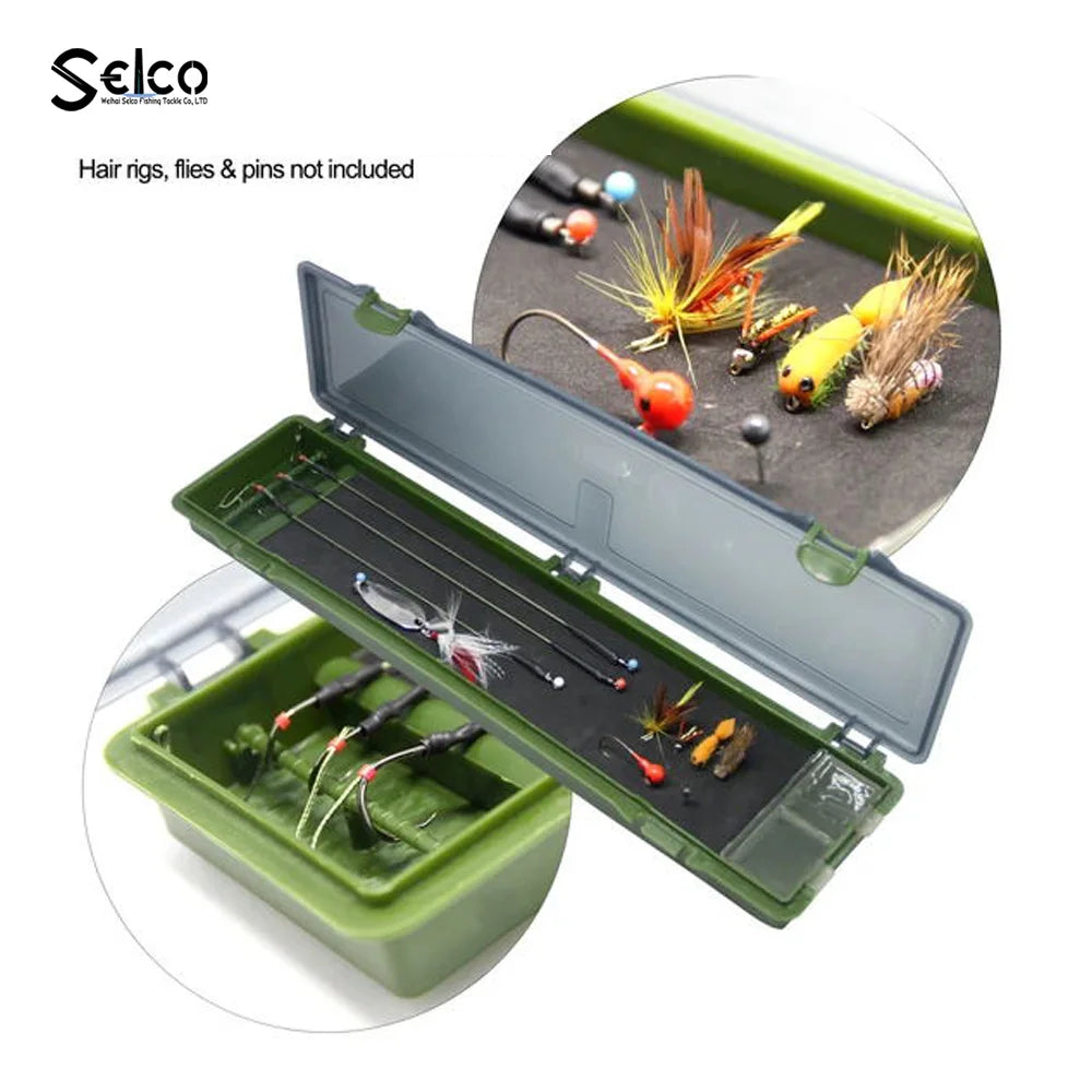 13.5 Inches Unisex Stiff Coarse Fishing with Pins Carp Rig Board Green