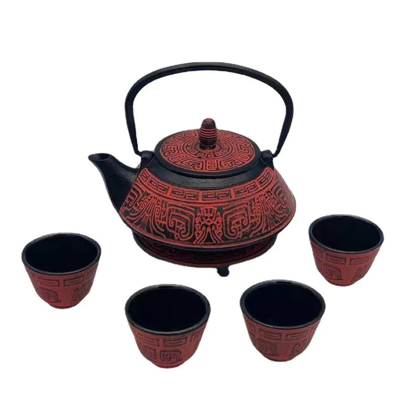 800ml 27oz Japanese Tetsubin Handmade Cast Iron Modern Design Teapot Stovetop Coffee Tea Kettle Stocked Stainless Steel Infuser