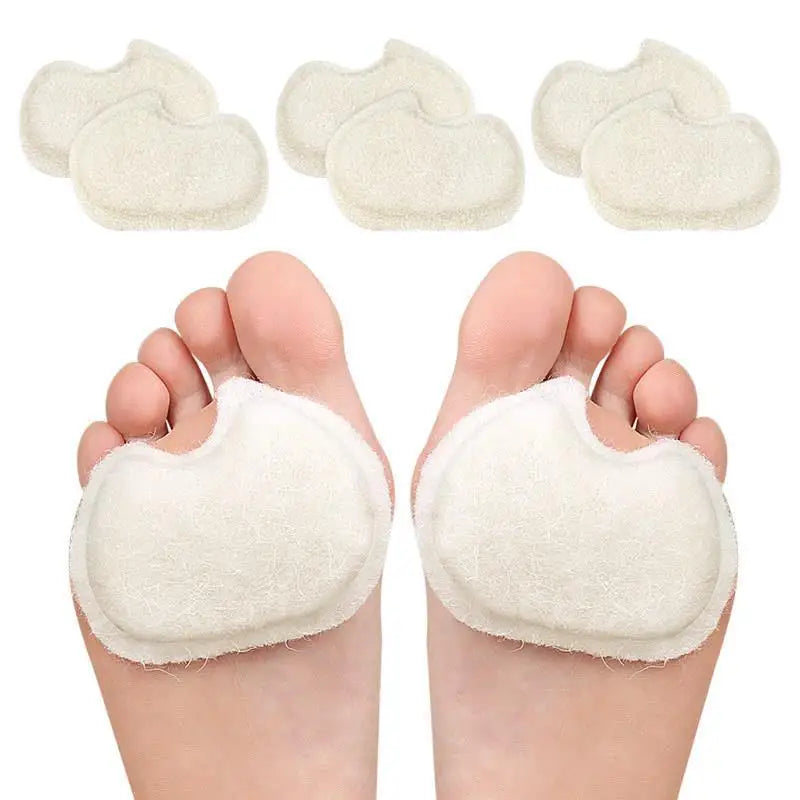 Melenlt Lace Felt Forefoot Pads for High Heels Soft Anti Chafing Self Adhesive Half Size Breathable Shoe Cushion