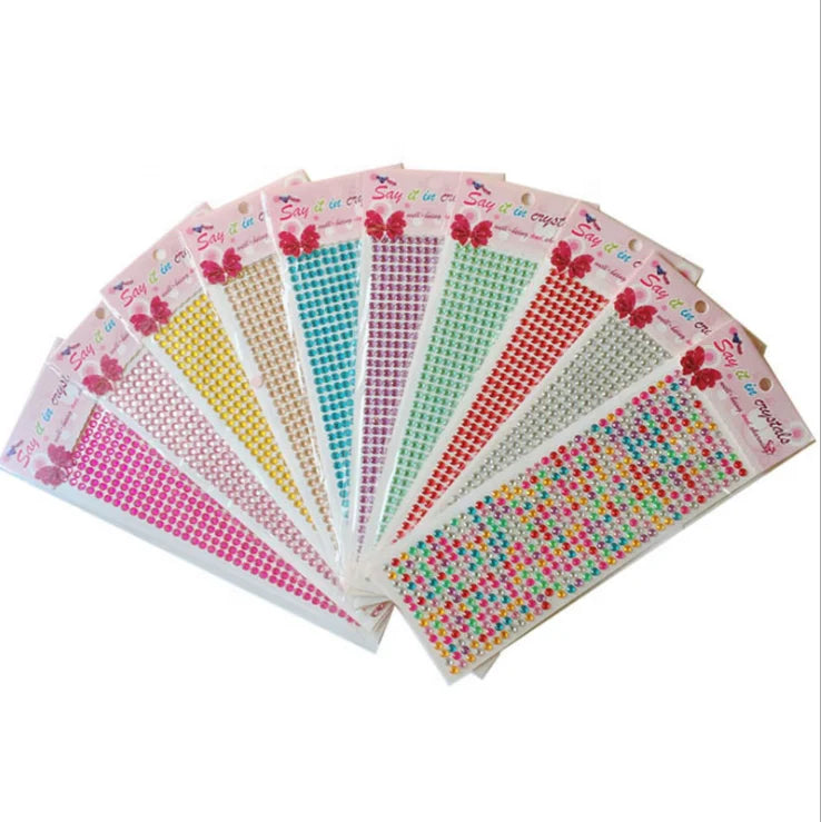 New Design Custom Sales Diy 6mm Diamond Stickers Diy Crystal Diamond Stickers