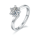 Moissanite Jewelry 18k White Gold Rings 1ct Vvs Diamond Engagement Moissanite Ring for Women