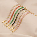 Exquisite New Multicolor Square Zircon Tennis Bracelet Ladies Luxury Colorful Bracelet Wholesale