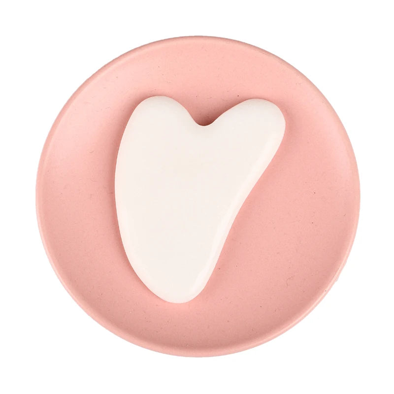Jade Face Massagers Guasha Beauty Tool Facial Eye Neck Body Anti Ageing Therapy White Jade Dolphin Gua Sha Custom Gift Box