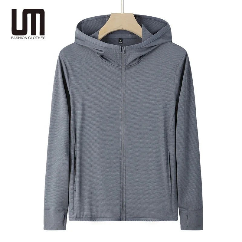 Liu Ming Summer Men's Long Sleeve Jacket Cheap Wholesale UV Quick Dry Clothing with Hood Clearance Sale