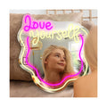 Winbo New Design Cute Vanity Mirror With Lights for Bedroom Bathroom Wall Decorative Mirrors Modern Led Name Neon Mirror Sign