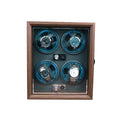 Wholesale George QZ-PWW898 Walnut Wood Automatic Watch Winder Box 4-slot Safe Rotation Organizer Storage Case for Home Shop