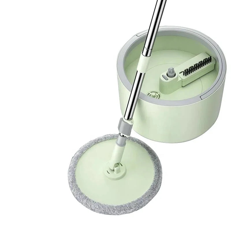 2023 Promotion Gift Eco-Friendly High Capacity 360 Spin Flat Mop Fast Rotary Spin Easy Mop Bucket with 2 Mop Heads