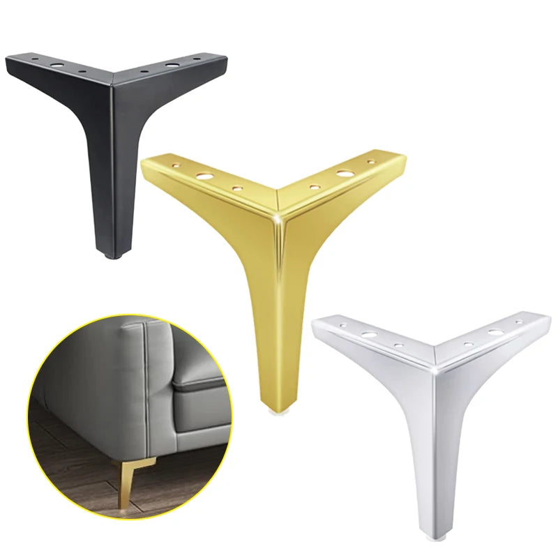 Vt-03.159 Triangle Metal Sofa Legs Furniture Legs Chrome Sofa Legs for Chair Bed Cabinet Cupboard DIY Replacement Couch Feet