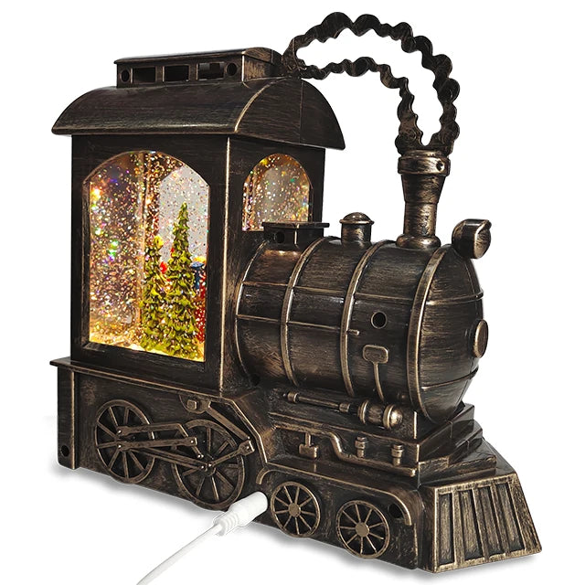 Wholesale Bronze Plastic LED Candle Lantern Santa Train Christmas Wreath with Factory Snowman Great for Festive Decorations