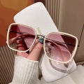 Fashion Sunglasses Custom Logo Shades UV400 Outdoor Driving Summer Large Square Frame Gradient Lens Designer Sunglasses Women