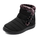 Large Size  Fluffy Plush Warm Faux Fur Cheap Shoes Waterproof Women Snow Shoes Anti-Skiing Boots