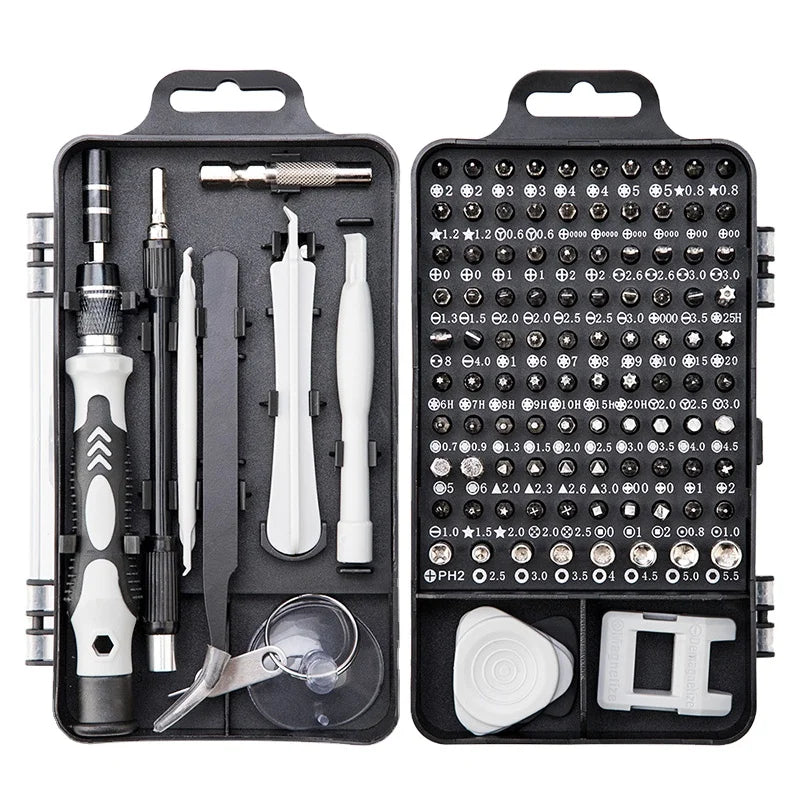 135-in-1 Precision Screwdriver Set with 110 Mini Bits Multi-Device Repair Tool for PC Mobile Phones Home Plastic Handle