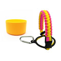 Hot Selling 12oz to 24oz  Paracord  Handle Silicone Case Set  for  Wide Mouth Bottle Outdoor Camping & Hiking