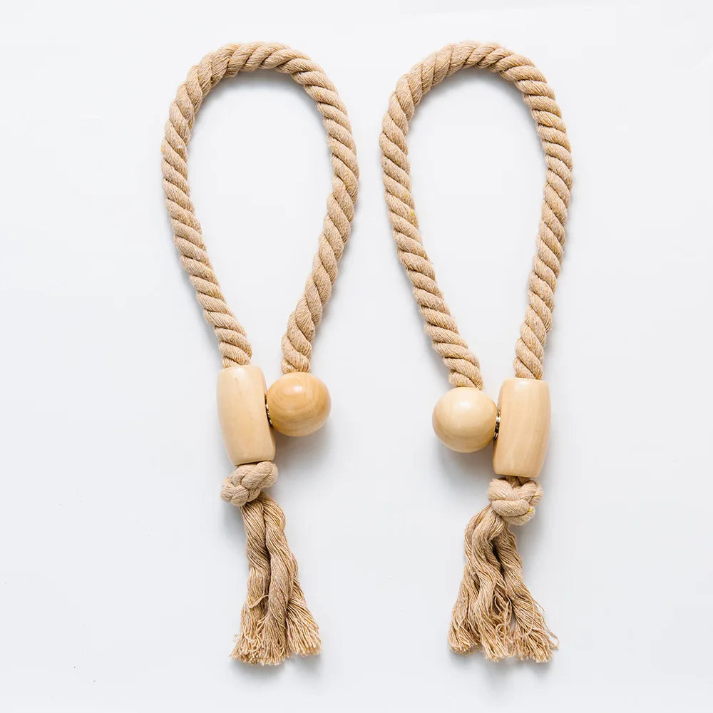 New Design Nordic Style Curtain Tieback Accessories Drapery Holdback Curtain Hook with Wood Bead