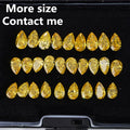 Hpht 0.5ct Color Diamonds Fat Pear Shape Fancy Vivid Yellow Vs1 Lab Grown Diamond