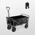 8 Inches Universal Wheels Outdoor Folding Camping Cart with Platform Structure for Park Picnic & Beach Wagon Foldable Trolley