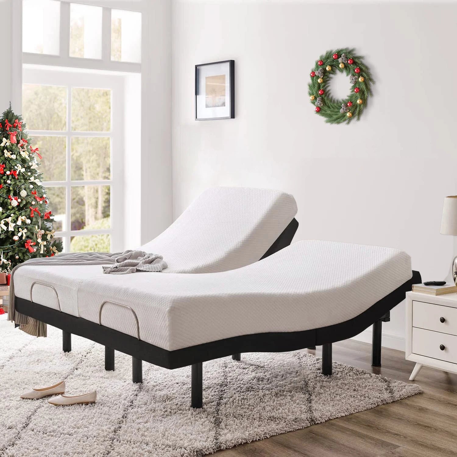 FREE SHIPPING Pronova Motion Queen Adjustable Bed Base Frame with Wireless Remote Head and Foot Incline Intelligent Sleep Aid