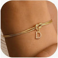 Custom Initial Knot Friendship Bracelet Matching Letter Unity and Knot Bracelet for Couple Gift