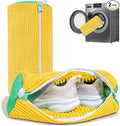 2pcs Yellow Reusable Shoe Cleaning Bag Laundry Washer Dryer Kit for Sneaker Tennis Shoes Unstain Cleaner-Shoe Washing Machine