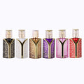 30ml Rhombus Glass Perfume Bottle Empty Exquisite Gold Foil Printing Patterns Screw Neck Refillable Glass Spray Bottle