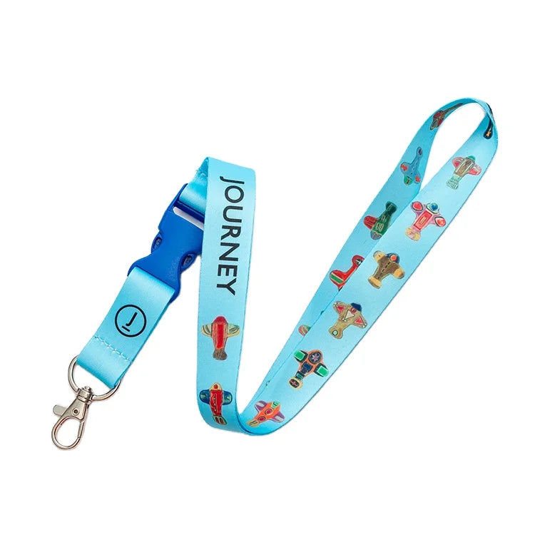 Custom Designed Breakaway Clip Polyester Lanyard Dye Sublimation Heat Transfer Printed Own Personalised Accessory
