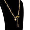Fast Shipping Woman Fashion Waterproof Surgical Stainless Steel Necklace with OT Clasp Heart Pendant Necklaces Jewelry
