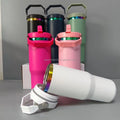 New 30oz 30 oz Beer Tumbler Stainless Steel Mug Vacuum Insulated Coffee Cup With Straw Lid and Handle for Office and Camping