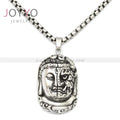 Retro Thai Silver Buddha Head Bodhisattva Head Pendant Buddhist Symbol Buddha Stainless Steel Pendants