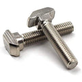 T-head Bolts Square Neck DIN 186 GB/T37-1988 Full Thread M6-M12 Zinc Finish Cold Heading Grade 4.8/A2-70 Carbon Steel Stainless