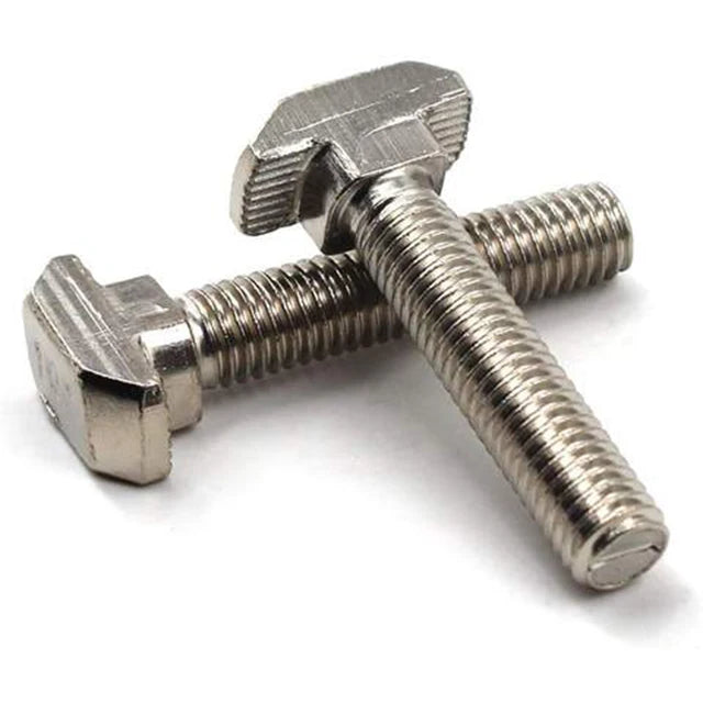 T-head Bolts Square Neck DIN 186 GB/T37-1988 Full Thread M6-M12 Zinc Finish Cold Heading Grade 4.8/A2-70 Carbon Steel Stainless
