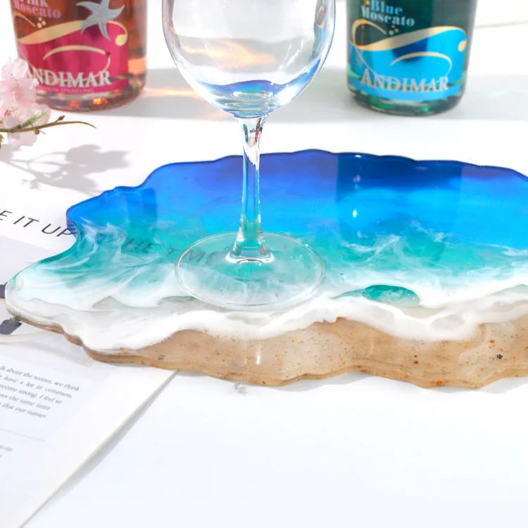YS DIY Wave Coaster Silicone Mold Cup Plate Tray Crystal Candle Plaster Mould Home Table Decoration Crafts Making Handcraft Tool