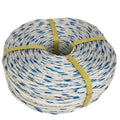 White with Blue 6mm Polypropylene PP Danline 3/4 Strands Twisted PP Floating Rope for Fishing Net Premium Packaging Rope