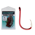 0.8#~15# High Carbon Steel Dazzling Red Yellow Croaker Rock Fishing with Barbed Triangular Teeth Hook Fishing Gear
