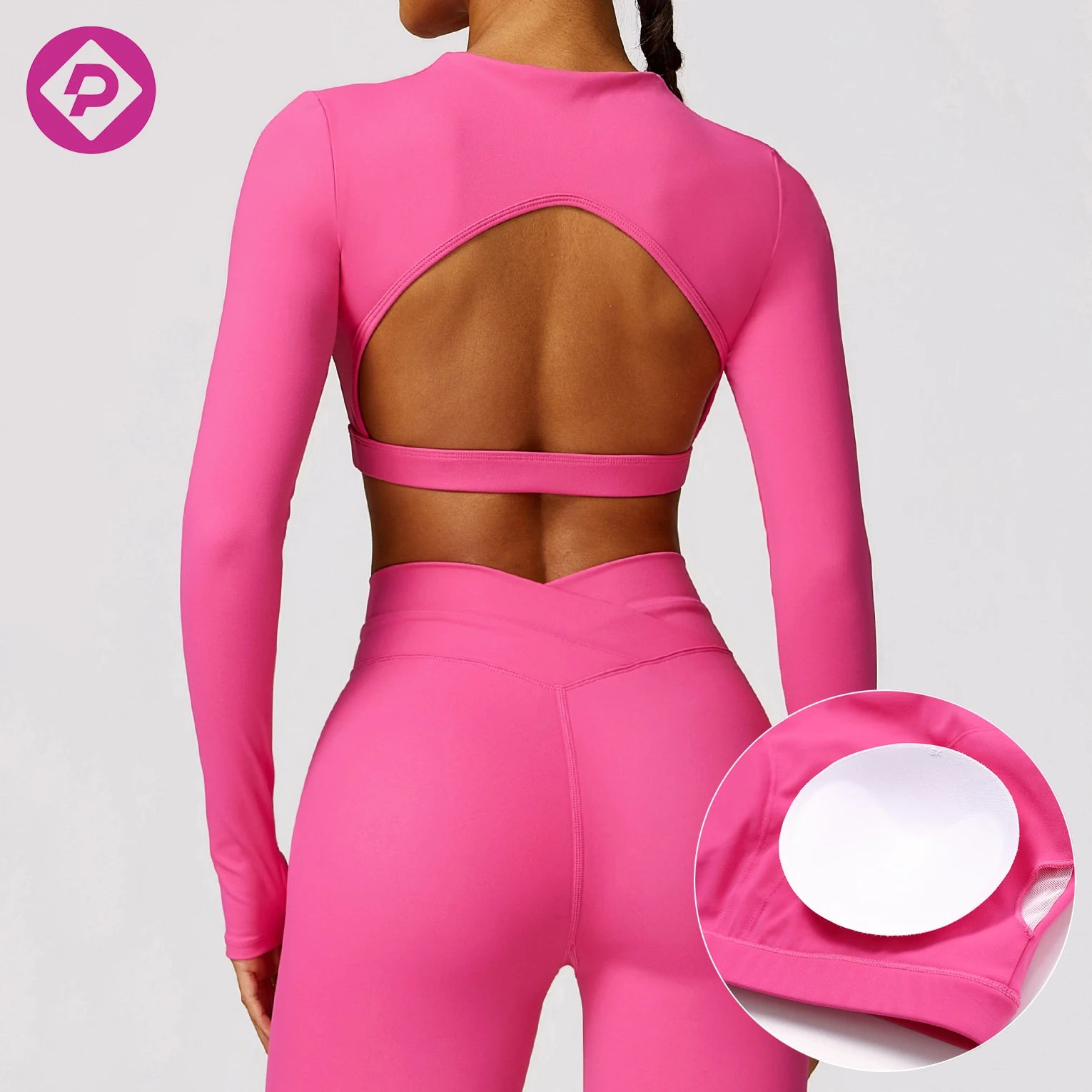 Custom Logo Sexy Active Wear Workout Gym Sports Wear Fitness Running Tight Active Crop Top Yoga Set