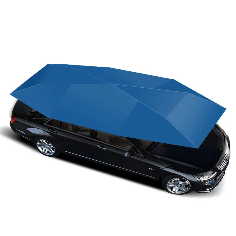 FEAMONT Portable 4.2M Semi-Automatic Car Cover Remote Controlled Outdoor Roof Sun Shade Umbrella