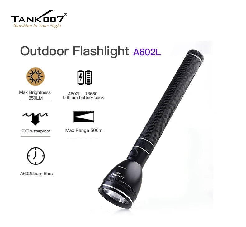 TANK007 Hunting Outdoor Flashlight Linternas Led High Power Torch Light Long Range Rechargeable Battery Camping Flashlight